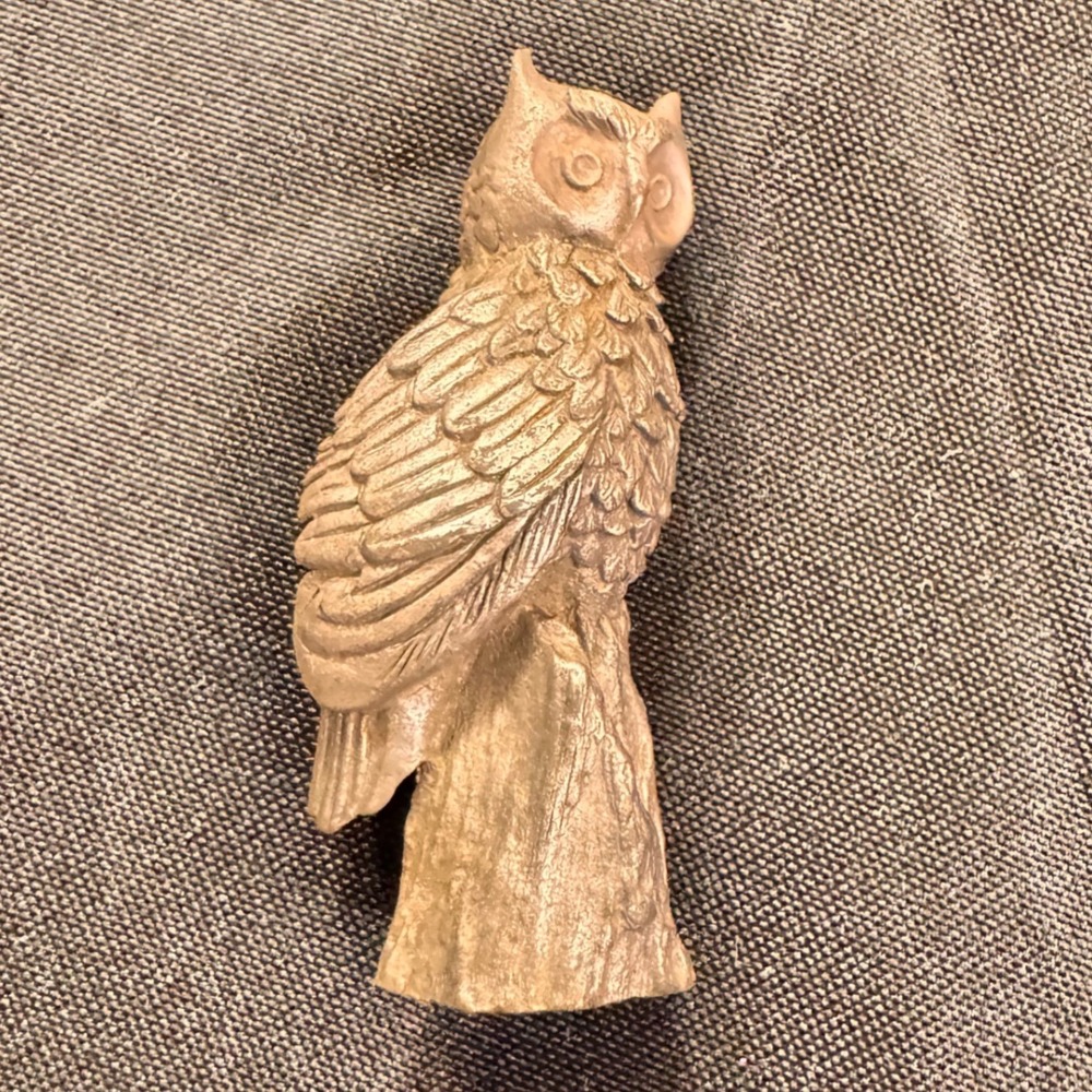 VTG '79 Little Gallery Cloud Fire Pewter Owl Figurine Statue Decor Collectible